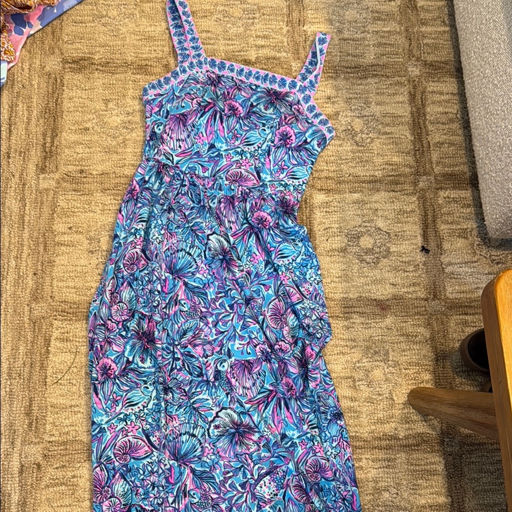 Lilly Pulitzer Blue and Purple Floral Dress